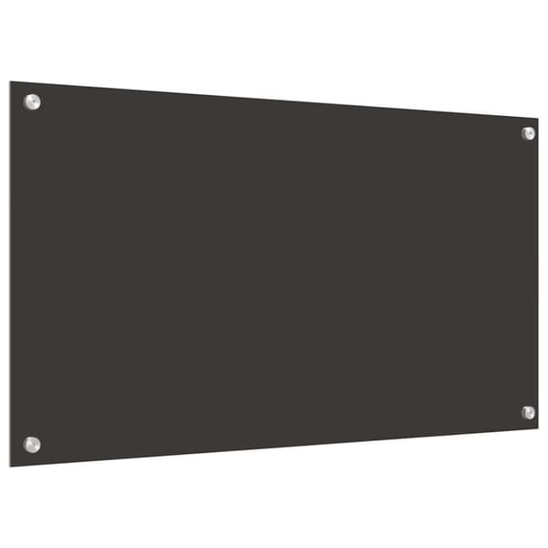 Köksskydd 2 pcs Mörkgrå 90 x 50 cm härdat glas