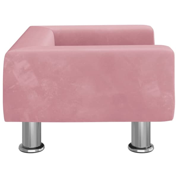 Hundbädd rosa 50x40x26,5 cm sammet