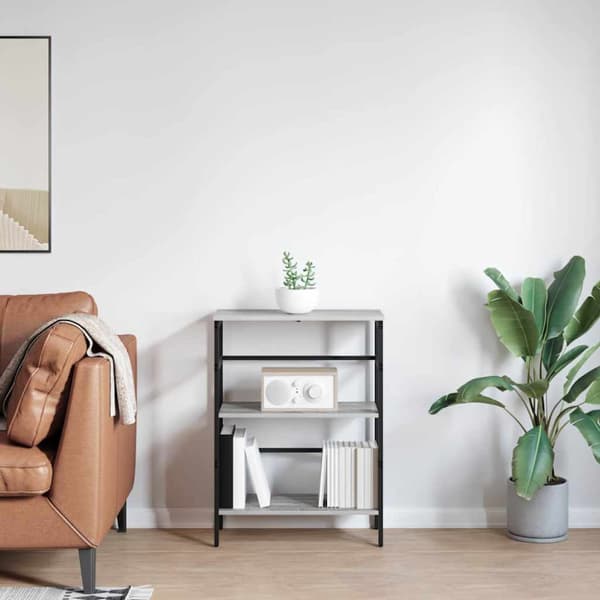 Hyllsystem Grå Sonoma 60 x 29,5 x 81 cm Konstruerat trä