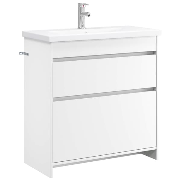Badrumsmöbelset Vit 81 x 40 x 84,5 cm Konstruerat trä