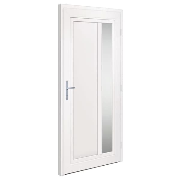 Ytterdörr vit 98x208 cm PVC
