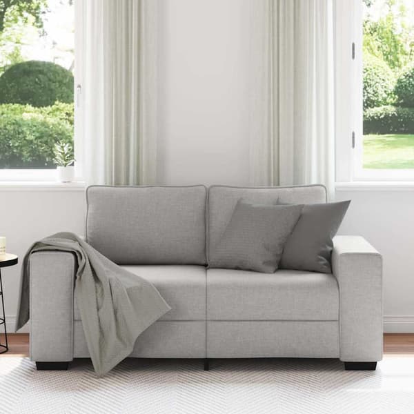 2-sitssoffa molngrå 160x77x82 cm tyg