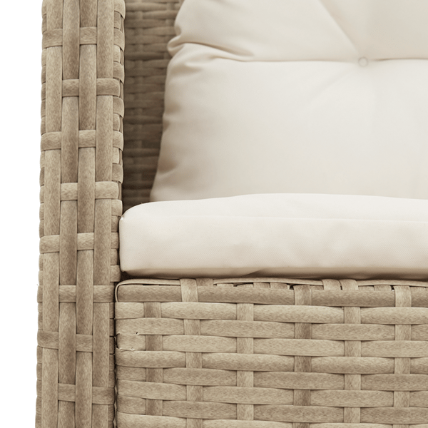 Trädgårdsoffset 6 pcs Beige och gräddfärgad konstrotting