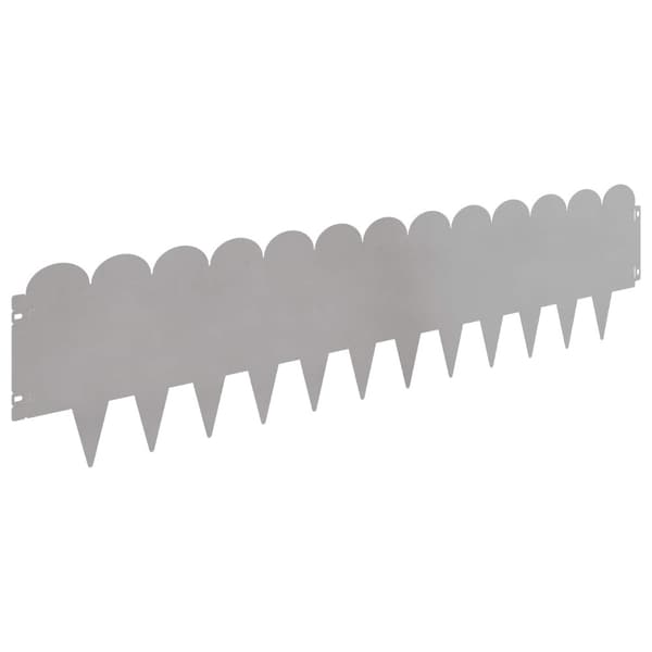 Kant för gräsmatta 20 pcs 103 x 25 cm Stål Silver