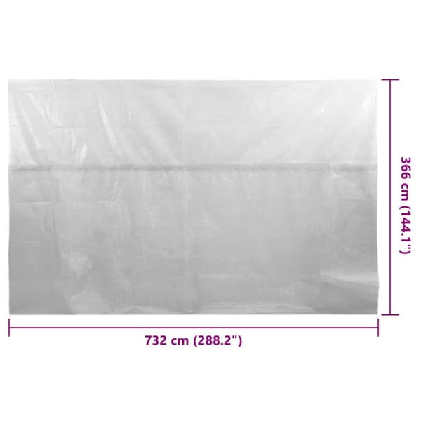 Värmeduk för pool PE 732x366 cm grå