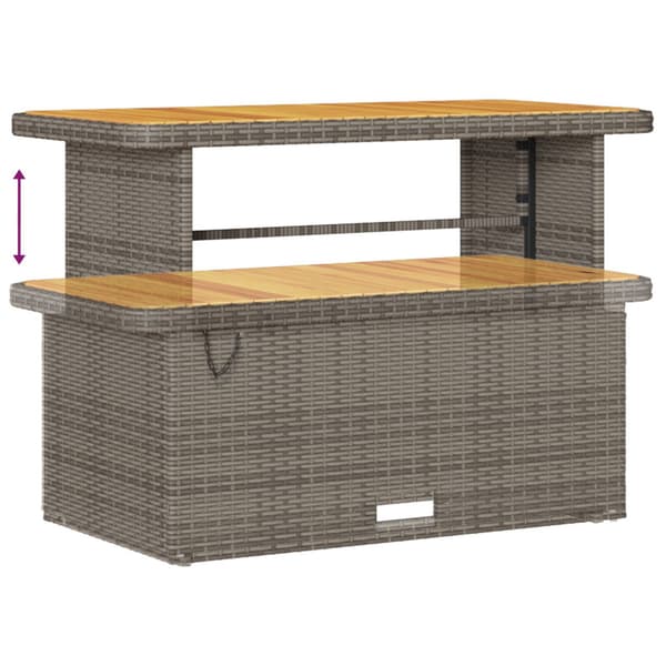 Trädgårdsoffset med kudde med lagring 10 pcs Grå