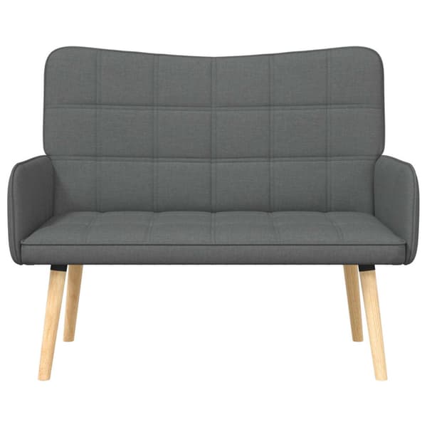 Tvåsitssoffa Mörkgrå 115 x 61 x 87 cm tyg