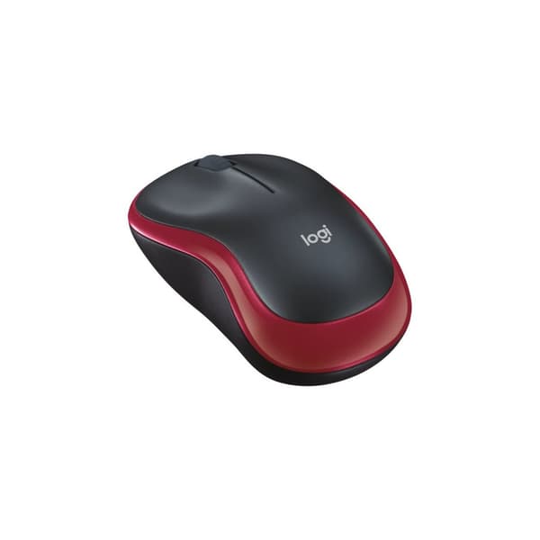 Logitech M185 - mus - 2.4 GHz - röd