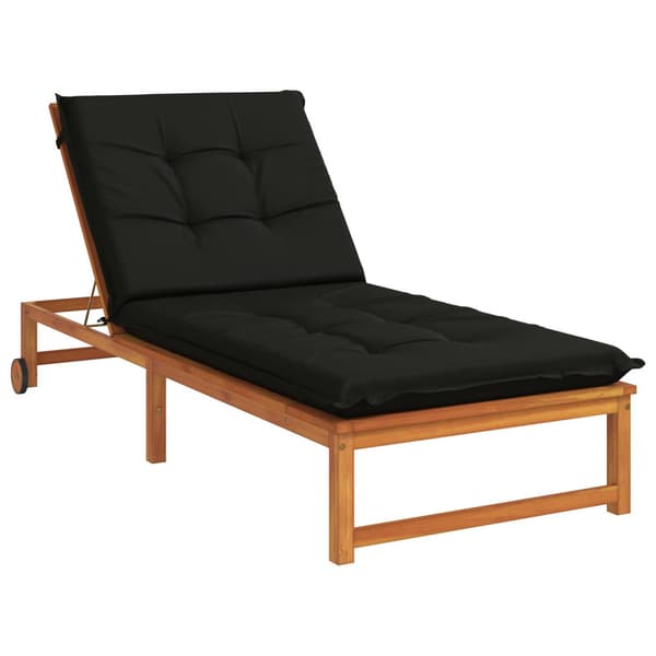 Solstol Kudde GEMERT 100% Polyester Svart 190 x 80 x 9 cm