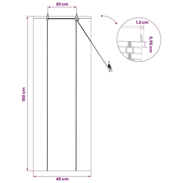 Rullgardin Brun 40 x 160 cm Bambu