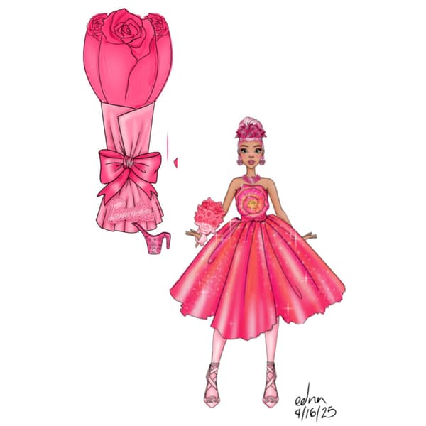 Barbie Flower Reveal Röd Ros