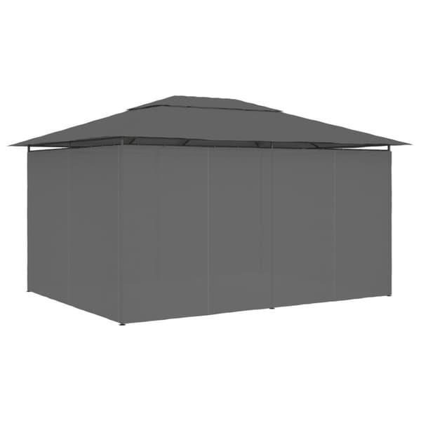 Paviljong med draperier 4x3 m antracit