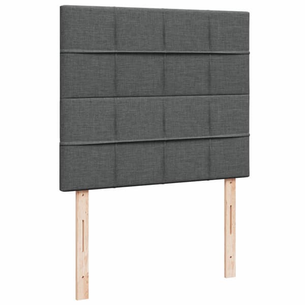 Ramsäng med madrass mörkgrå 120x190 cm tyg
