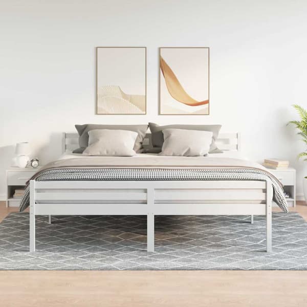 Sängbord 2 st med låda vit 39x28x41 cm