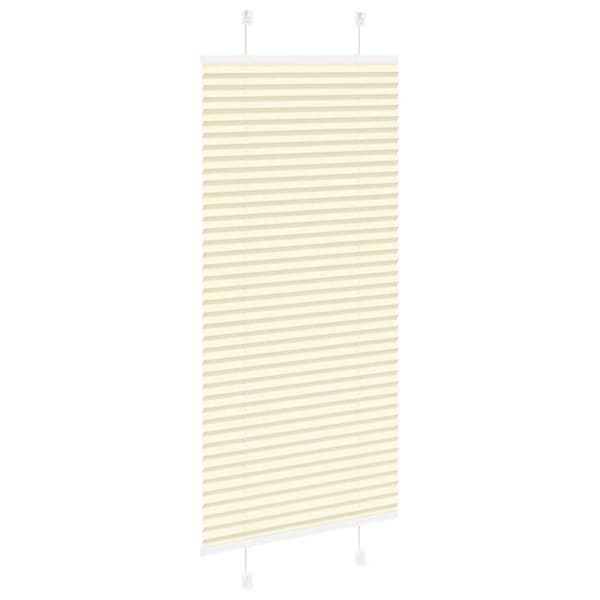 Plisserad persienn cremefärgad 65x150cm tyg bredd 64,4cm