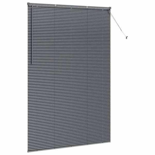 Persienner Mörkgrå 220 x 145 cm Aluminium