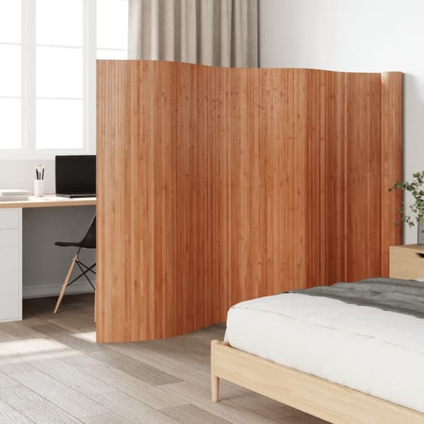 Rumsavdelare brun bredd 800 cm höjd 165 cm bambu