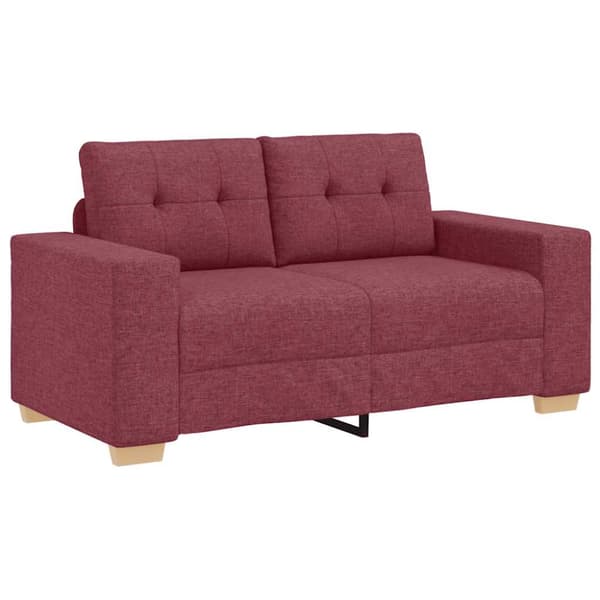 Tvåsitssoffa vinröd 160x77x82 cm tyg