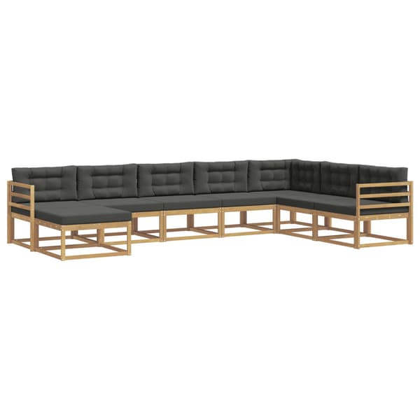 Utomhussoffset 8 pcs Vit och antracit