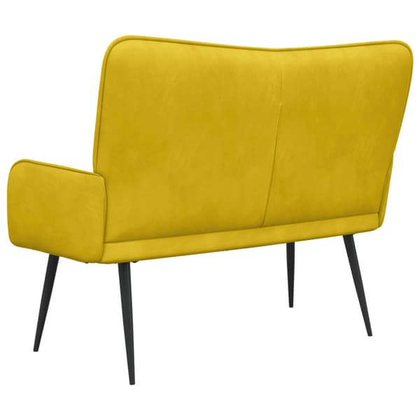 Tvåsitssoffa Gul 115 x 61 x 87 cm Sammet