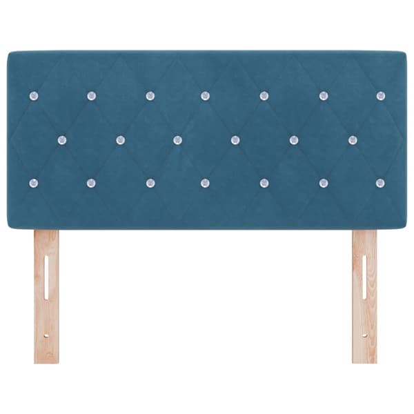Huvudgavel Mörkblå 90 cm Sammet