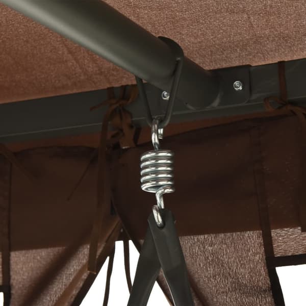 Paviljong med hammock kaffebrun