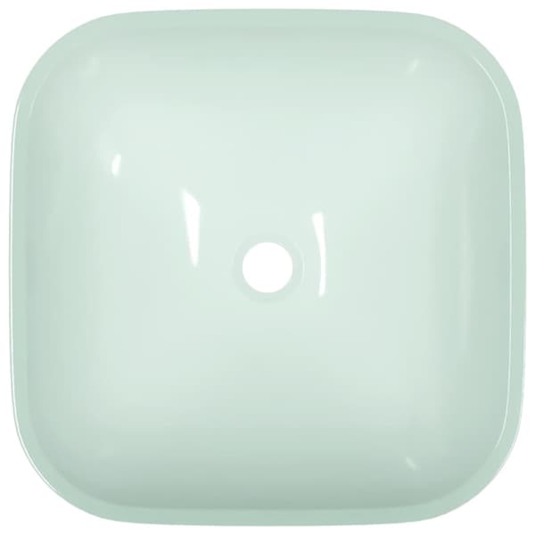 Handfat glas 42x42x14 cm vit