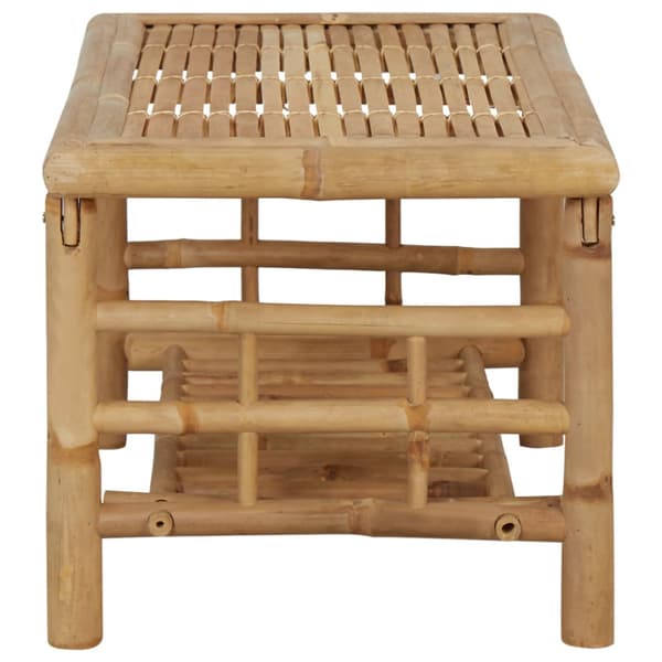 Loungegrupp för trädgården med dynor 4 delar bambu