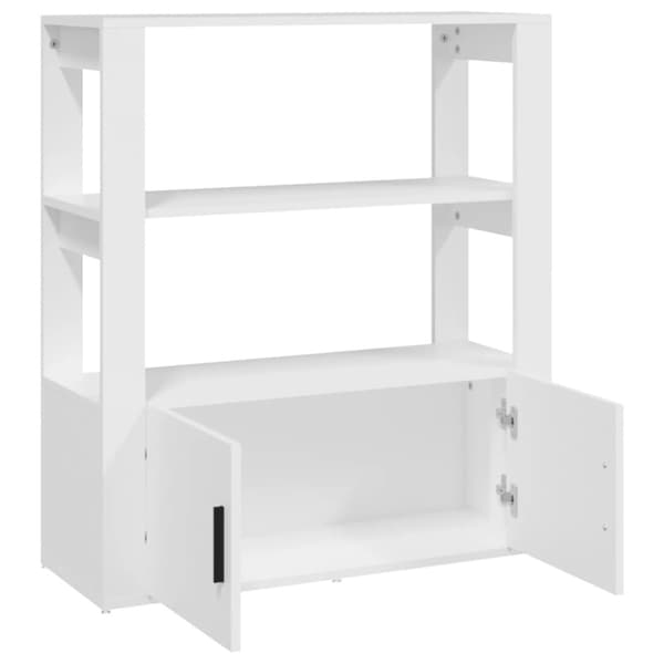 Skänk vit 80x30x90 cm konstruerat trä