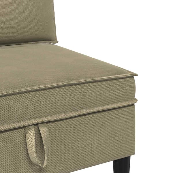 Möbelset för vardagsrummet 4 pcs Kaki Tyg
