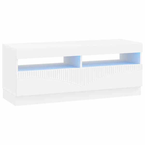 LED TV-skåp Vit Konstruerat trä
