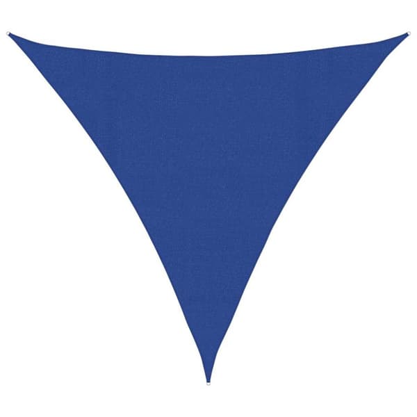 Solsegel 160 g/m² triangulär blå 4,5x4,5x4,5 m HDPE