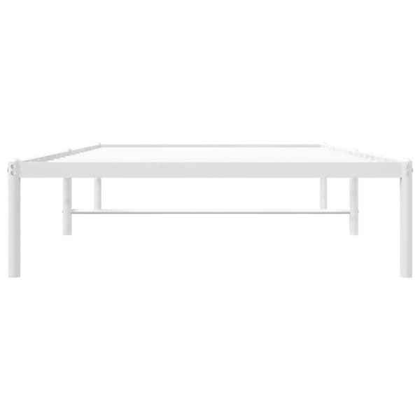 Sängram metall vit 100x200 cm