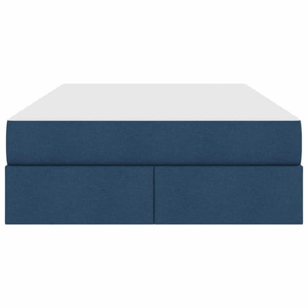 Förvaringssäng med madrass Blå 120 x 200 cm Polyester