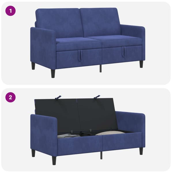 Soffa med förvaring Polisblå 152 x 78 x 87 cm Polyester