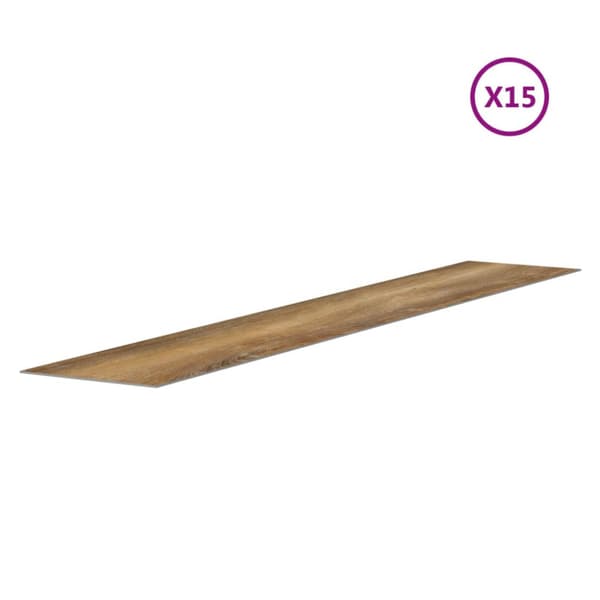 Väggpaneler träimitation brun PVC 2,06 m²