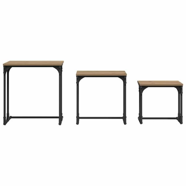 Nesting Kaffe Bord 3 pcs artisan ek Konstruerat trä