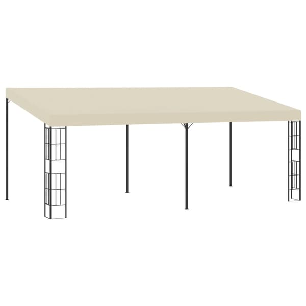 Väggmonterad paviljong 3x6 m gräddvit tyg