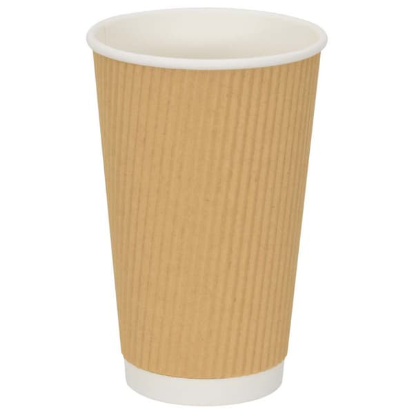 Kaffekoppar i papper 500 st 16oz 400ml brun