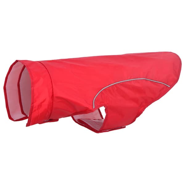 Regnrock för hundar med reflexer polyester röd 2XL