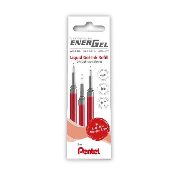 Refill PENTEL EnerGel needle röd 3/fp