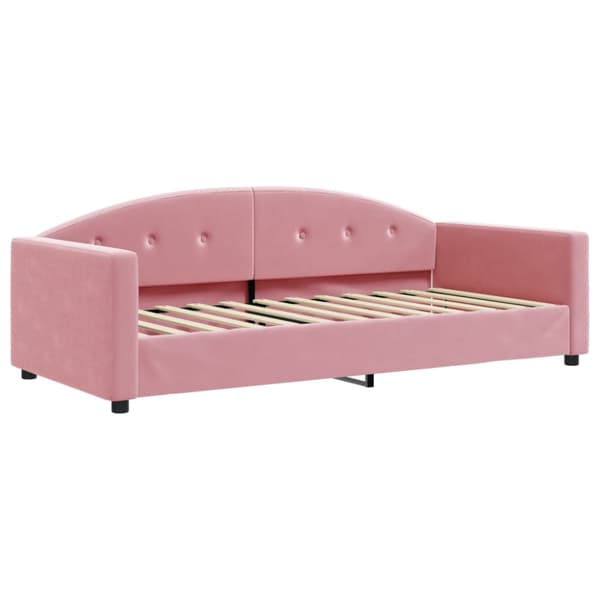 Dagbädd utdragbar rosa 90x200 cm sammet