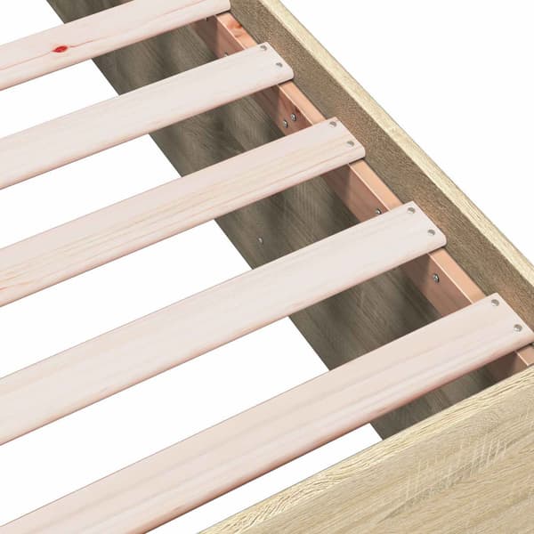 Golvsängsram Sonoma-ek 80 x 200 cm Konstruerat trä