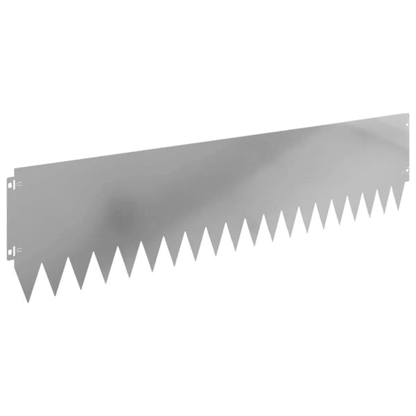 Kant för gräsmatta 10 pcs 103 x 25 cm Stål Silver