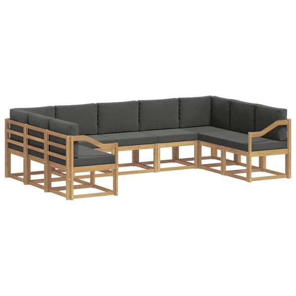 Utomhussoffset med kudde 9 pcs Vit och antracit