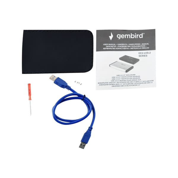 Gembird EE2-U3S-2 - förvaringslåda - SATA 3Gb/s - USB 3.0