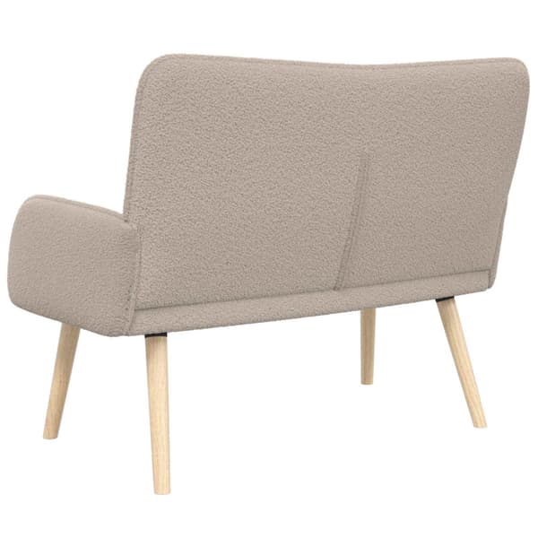 2-sits soffa Ljusgrå 115 x 61 x 87 cm Bouclé
