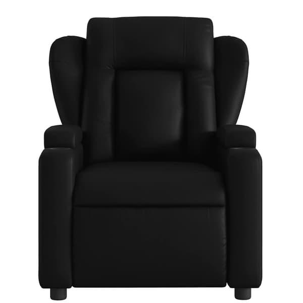 Massagefåtölj svart konstläder