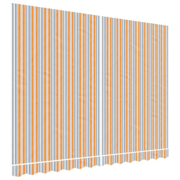 Ersättningstyg för markis orange och blå 3,5x2,5 m polyester