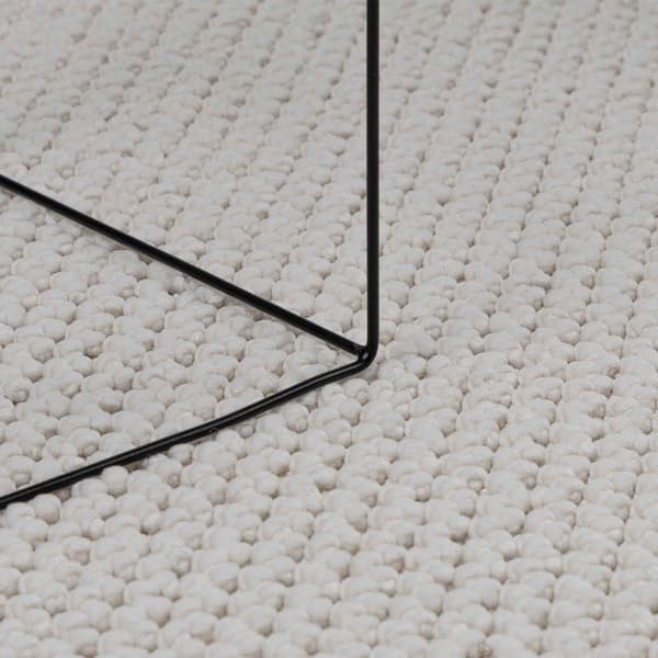 Områdesmattor Rektangulär LUGO Kräm 200 x 80 cm Polyester